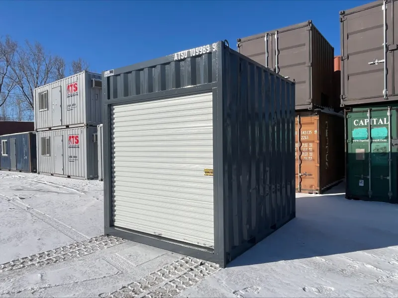 10′ High Cube Used Container with Roll-Up Door - Container Solutions LLC