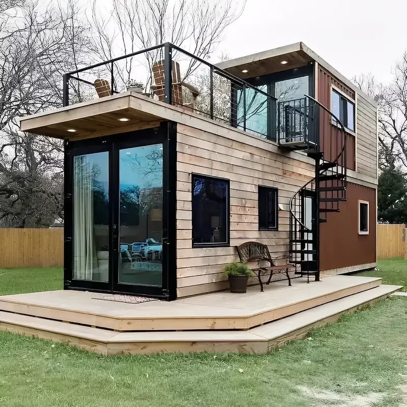 2 Story Shipping Container Home With Rooftop - Container Solutions LLC