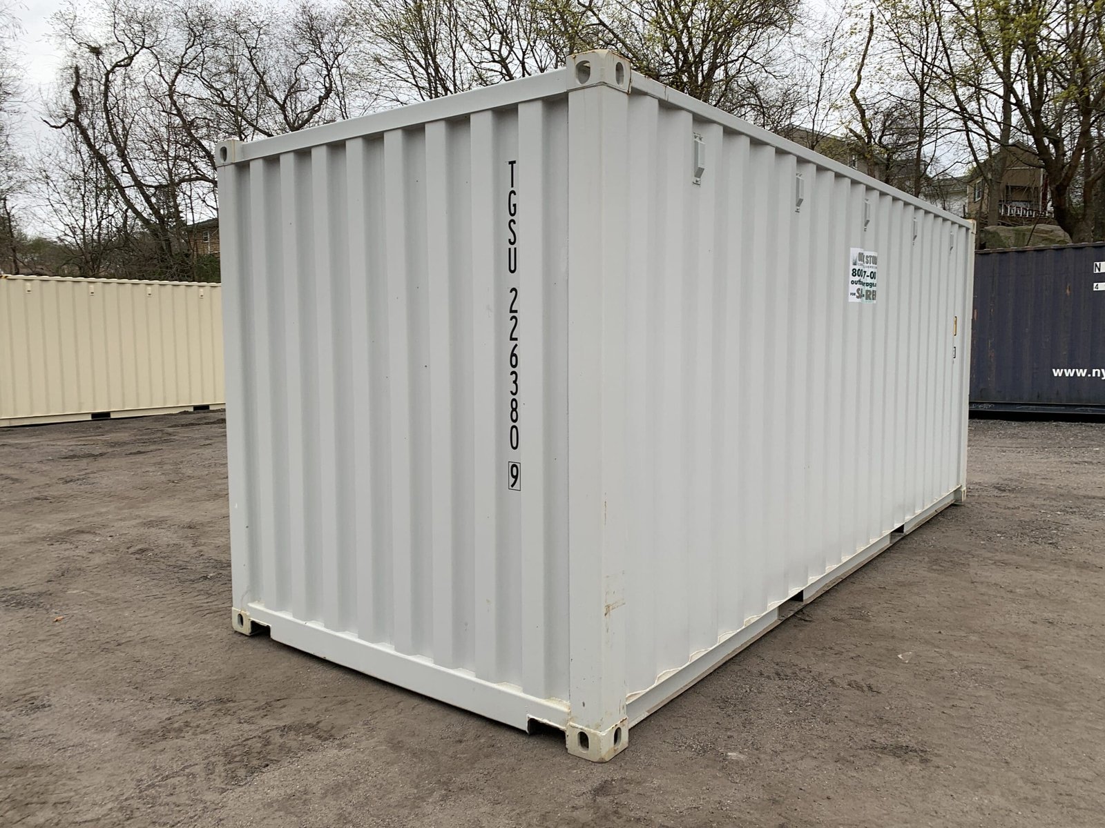 20′ x 8′ x 8.5′ Tall– New Shipping/Storage Container – Wind and Watertight – Gray - Container Solutions LLC