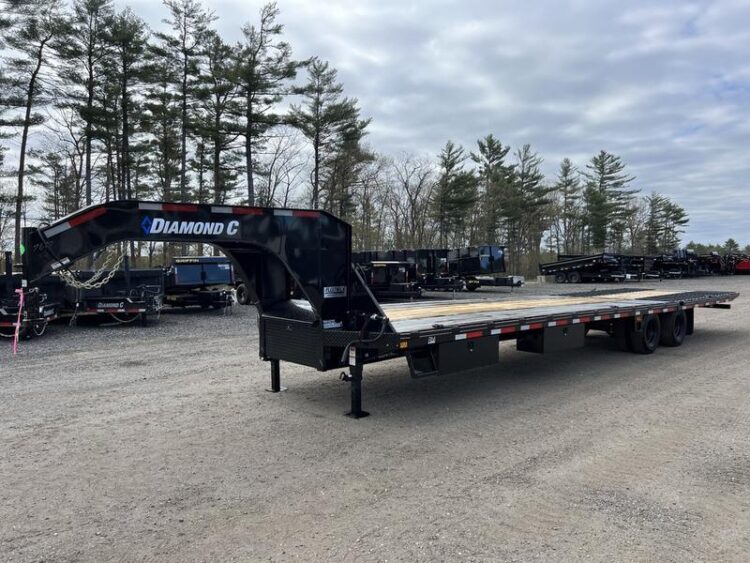 2024 Diamond C 8.5×35 25K Gooseneck Equipment Trailer w/Spare Mount - Container Solutions LLC