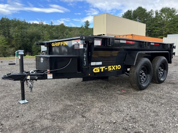2024 Griffin Trailers 5×10 7K Powder Coated Dump w/Barn Door Gate - Container Solutions LLC