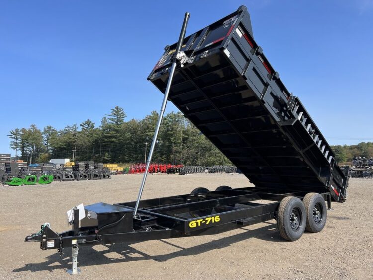 2024 Griffin Trailers 7×16 14K Telescopic Dump Trailer w/Ramps & Spare Tire Mount - Container Solutions LLC