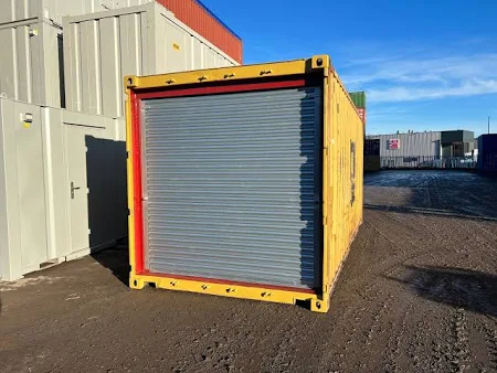 20ft Used Shipping Container with Roller Shutter Door - Container Solutions LLC
