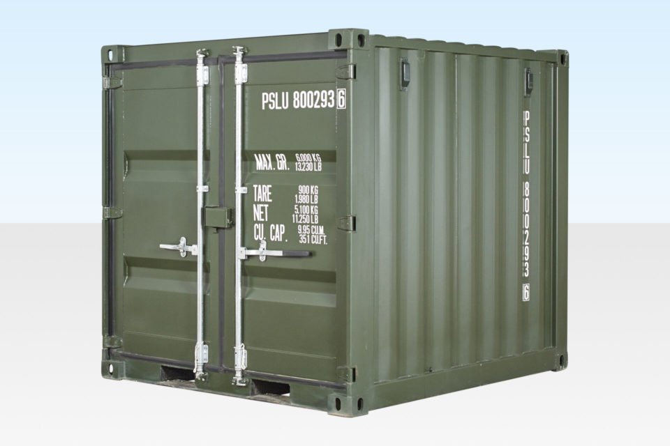 Buy 8ft One Trip Shipping Container Green (RAL 6007)